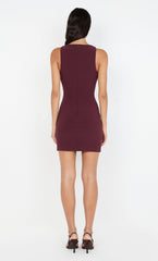 CLOVER MINI DRESS - PLUM