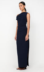 LEORA ASYM MAXI DRESS - INK