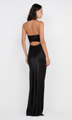 CINDER STRAPLESS MAXI DRESS - BLACK