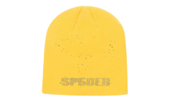 Rhinestone Skully Beanie "Yellow" SP5der370