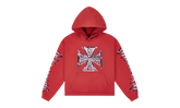 Chrome Motto Hoodie "Red Wash" 9GQZJVR0
