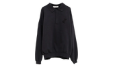 Embroidered Classic Polo Sweatshirt "Vintage Black" 192HO252042F