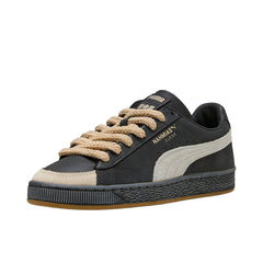 NAHMIAS Suede Vintage Black Lace Up Sneakers