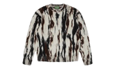 Camo Mohair Crewneck Sweatshirt "White" DT550