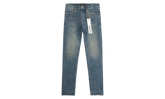 Crackle Coated Denim "Mid Indigo" P001 SICR424