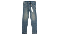 Crackle Coated Denim "Mid Indigo" P001 SICR424