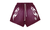 Flame Shorts "Burgundy / White" HSR099