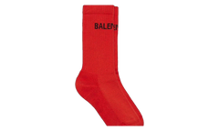 Cotton Logo Tennis Socks "Red" 181342M220005