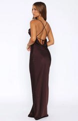 Over My Head Maxi Dress Chocolate