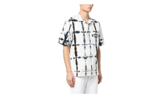 Tie Dye Short-Sleeve Button Down Shirt "White" SS23 W1 SH4 321 GREE