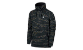 Air Jordan Flight Camo Anorak Half Zip Pullover Hoodie "Black" AH6163 010