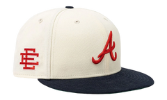 59FIFTY MLB ATLANTA BRAVES FITTED HAT "ERIC EMANUEL - Cream/ Navy" EE429