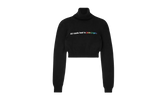 All Roads Cropped Turtleneck Sweater "Black" PWHF024F23KNI002