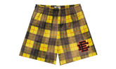 EE BASIC SHORT "SS24 - Yellow/Black Plaid" EE697
