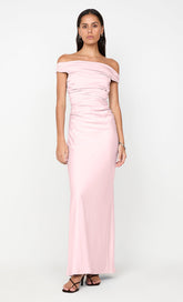 ETERNITY OFF SHOULDER MAXI - POWDER PINK
