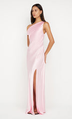 SOL ASYM DRESS - POWDER PINK