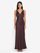 AUSTEN V NECK MAXI DRESS - DARK CHOCOLATE