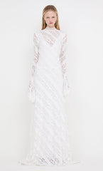 HENRIETTA LONG SLEEVE GOWN - WHITE