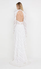 HENRIETTA LONG SLEEVE GOWN - WHITE