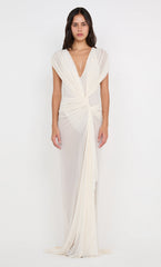 LEIA DRAPE GOWN - BUTTERCREAM
