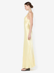 FLORENCE V NECK MAXI DRESS - CITRON