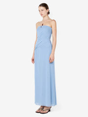 ISIDORE STRAPLESS MAXI DRESS - DENIM BLUE