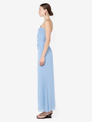 ISIDORE STRAPLESS MAXI DRESS - DENIM BLUE