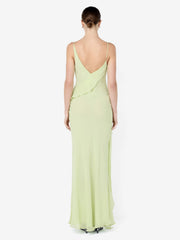 SABRINA ASYM MAXI DRESS - WASABI