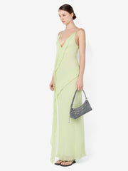 SABRINA ASYM MAXI DRESS - WASABI