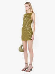 CABINE BOATNECK MINI DRESS - MOSS