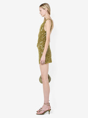 CABINE BOATNECK MINI DRESS - MOSS