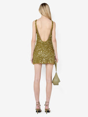 CABINE BOATNECK MINI DRESS - MOSS