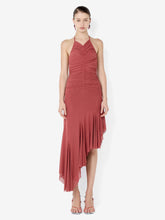 ISIDORE HALTER DRESS - GARNET