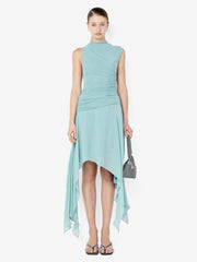 NICO ASYM MIDI DRESS - AQUA HAZE