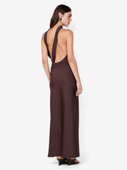 NYSSA MAXI DRESS - DARK CHOCOLATE