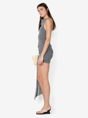 ASTRA DRAPE MINI DRESS - CHROME