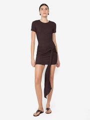 KLEO MINI DRESS - DARK CHOCOLATE