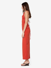 ALLIRA TUCK MAXI DRESS - BURNT ORANGE