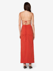 ALLIRA TUCK MAXI DRESS - BURNT ORANGE