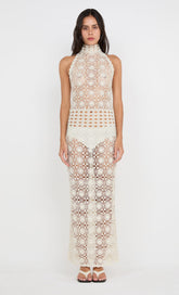 ANIA HALTER MAXI DRESS - IVORY