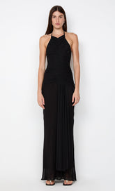 DELILAH HALTER MAXI DRESS - BLACK