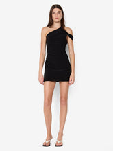 SYLVIE ASYM MINI DRESS - BLACK