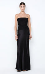 MILLAH STRAPLESS DRESS - BLACK