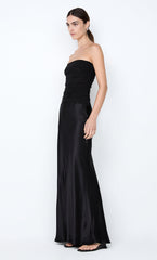 MILLAH STRAPLESS DRESS - BLACK