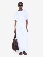 CYPRUS TWIST TEE DRESS - WHITE