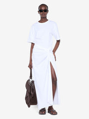 CYPRUS TWIST TEE DRESS - WHITE