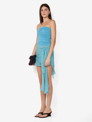 LANDON STRAPLESS MINI DRESS - SEAFOAM