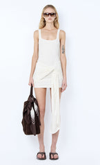 LANA DRAPE MINI DRESS - IVORY