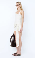 LANA DRAPE MINI DRESS - IVORY