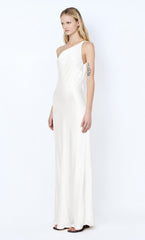 GIA ASYM MAXI DRESS - IVORY